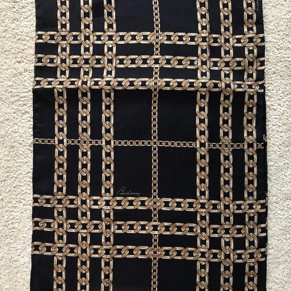 Authentic Burberry 100% Silk Scarf